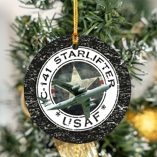 C-141 Starlifter USAF Ceramic Ornament