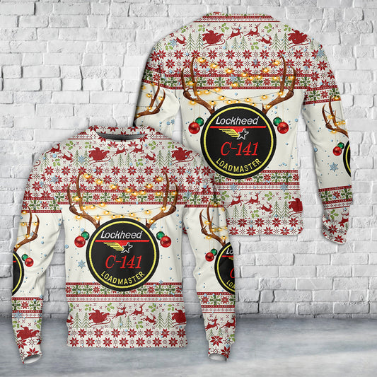 C141 Loadmaster Christmas AOP Sweater