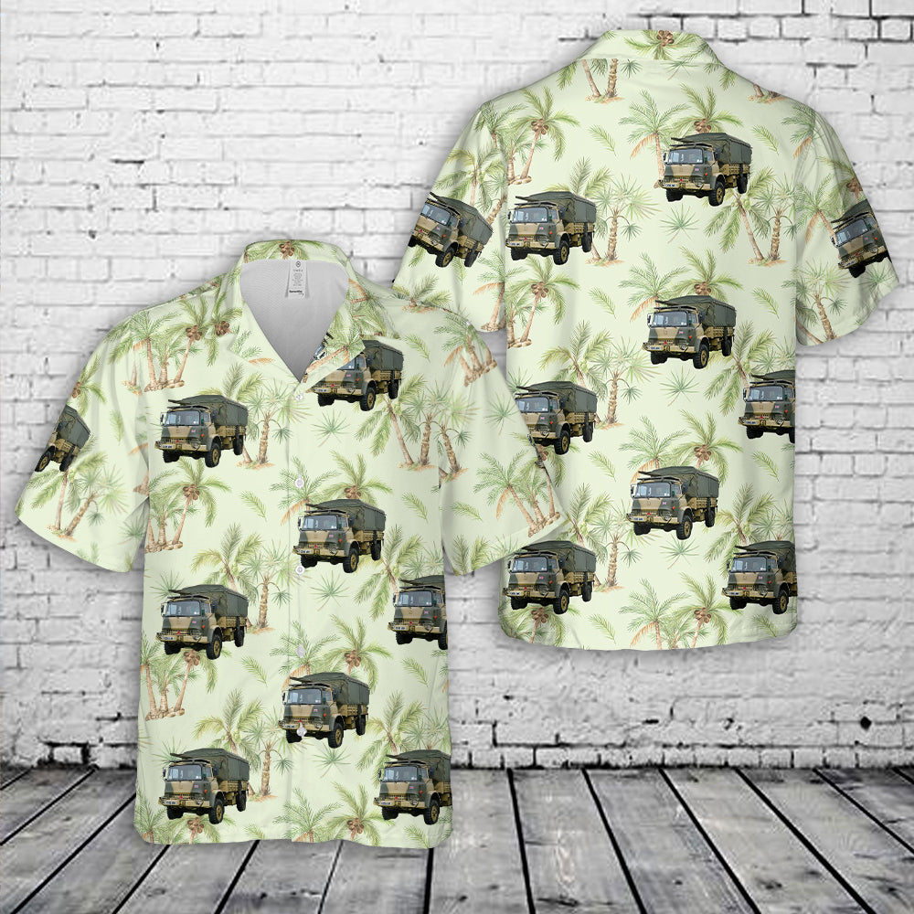 C696AWK Bedford MK Army Lorry Hawaiian Shirt