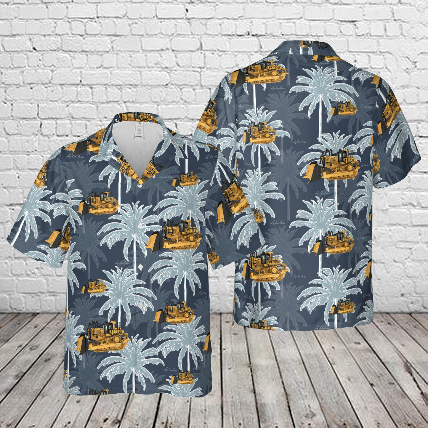 CAT D10 Bulldozer Hawaiian Shirt