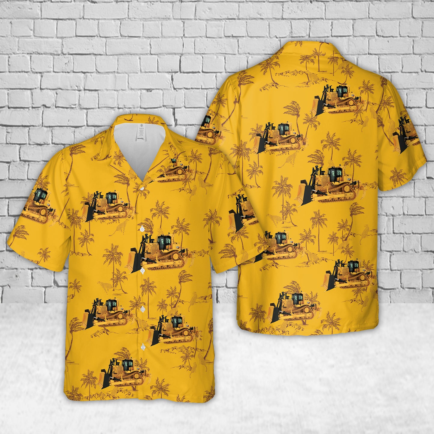 CAT D9 Bulldozer Hawaiian Shirt