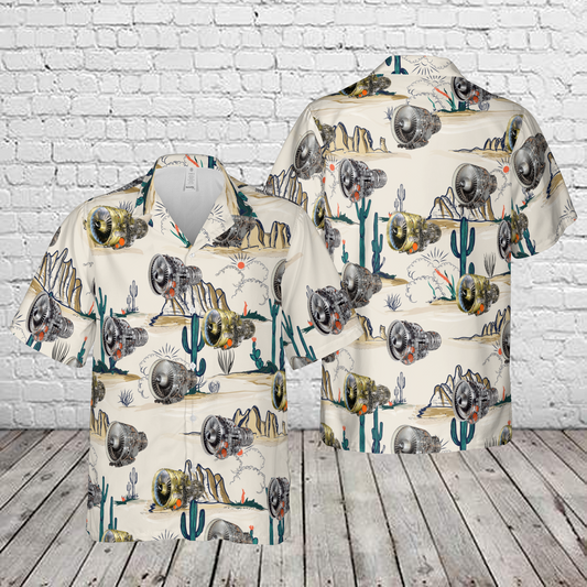CFM International CFM56 Aircraft Engine Hawaiian Shirt