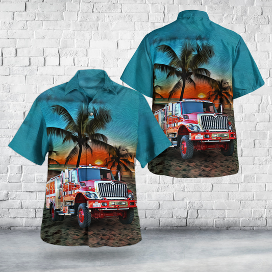 Cal Fire Engine 1672 Hawaiian Shirt
