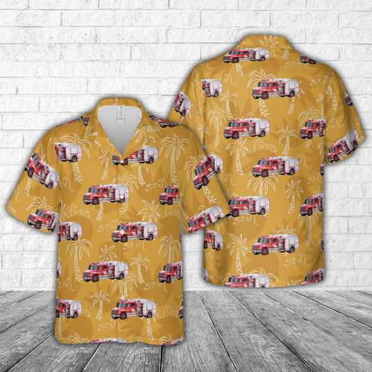 Caledon Canada Fire Emergency Service Fire Department Squad 307 Hawaiian Shirt