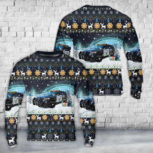 California Highway Patrol Ford Explorer Christmas Sweater