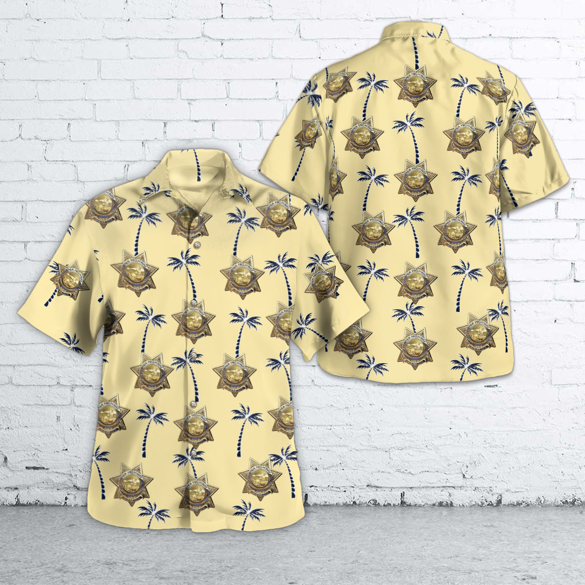California Highway Patrol (OFFICER) Badge Hawaiian Shirt