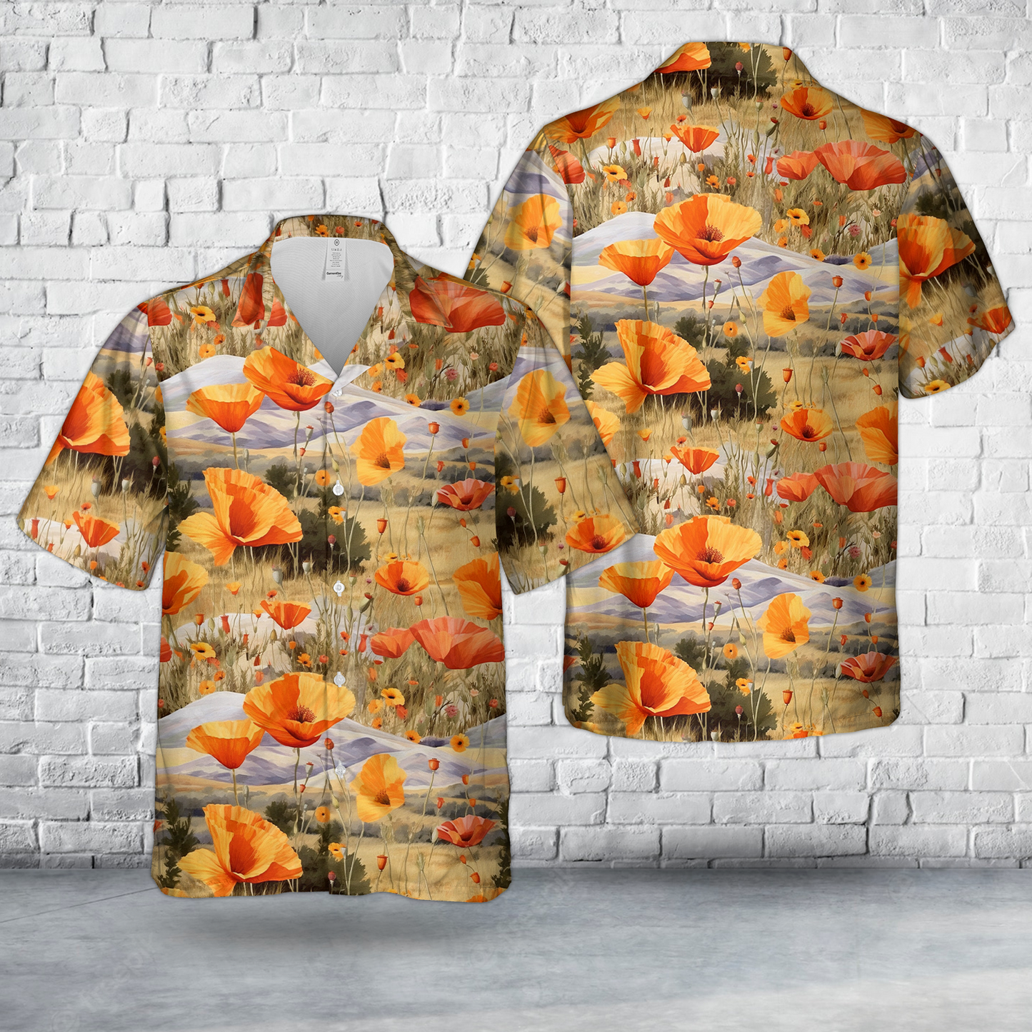 California Poppy Flower 1 Hawaiian Shirt