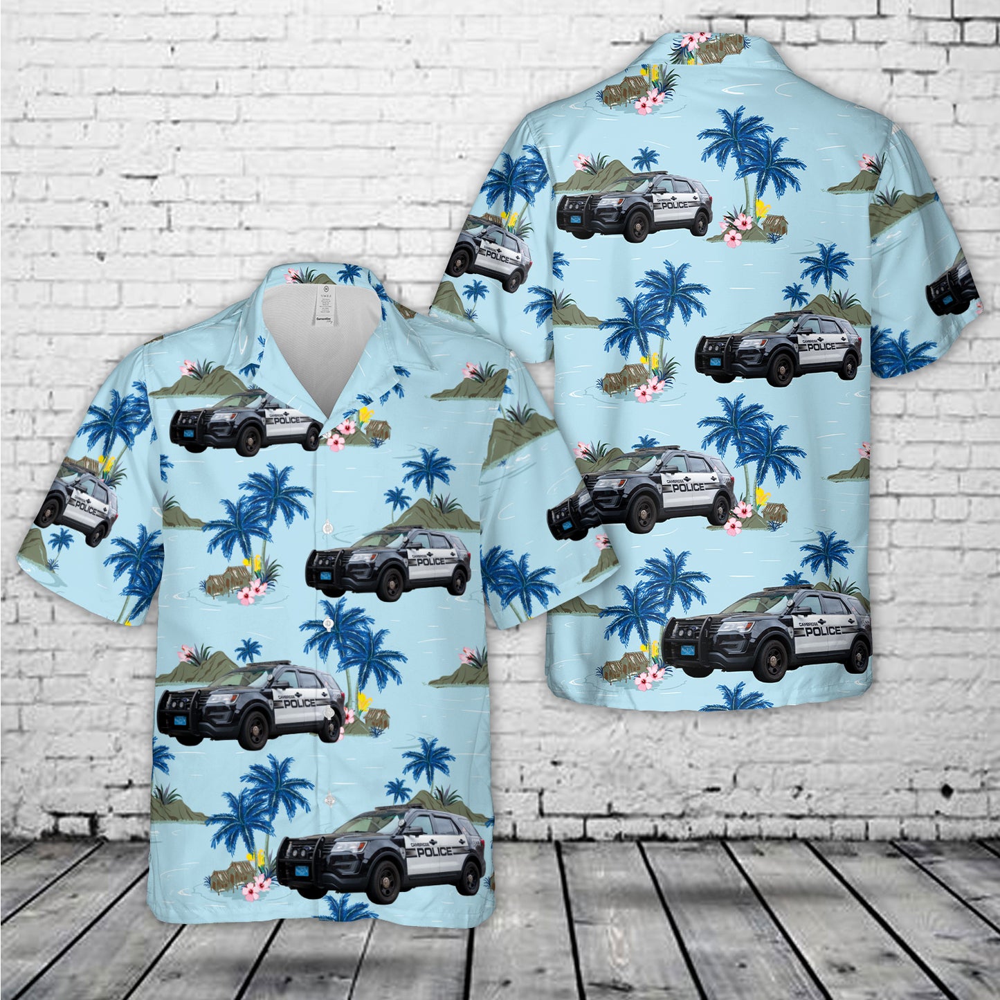 Cambridge Police car 2022 Ford Interceptor Hawaiian Shirt