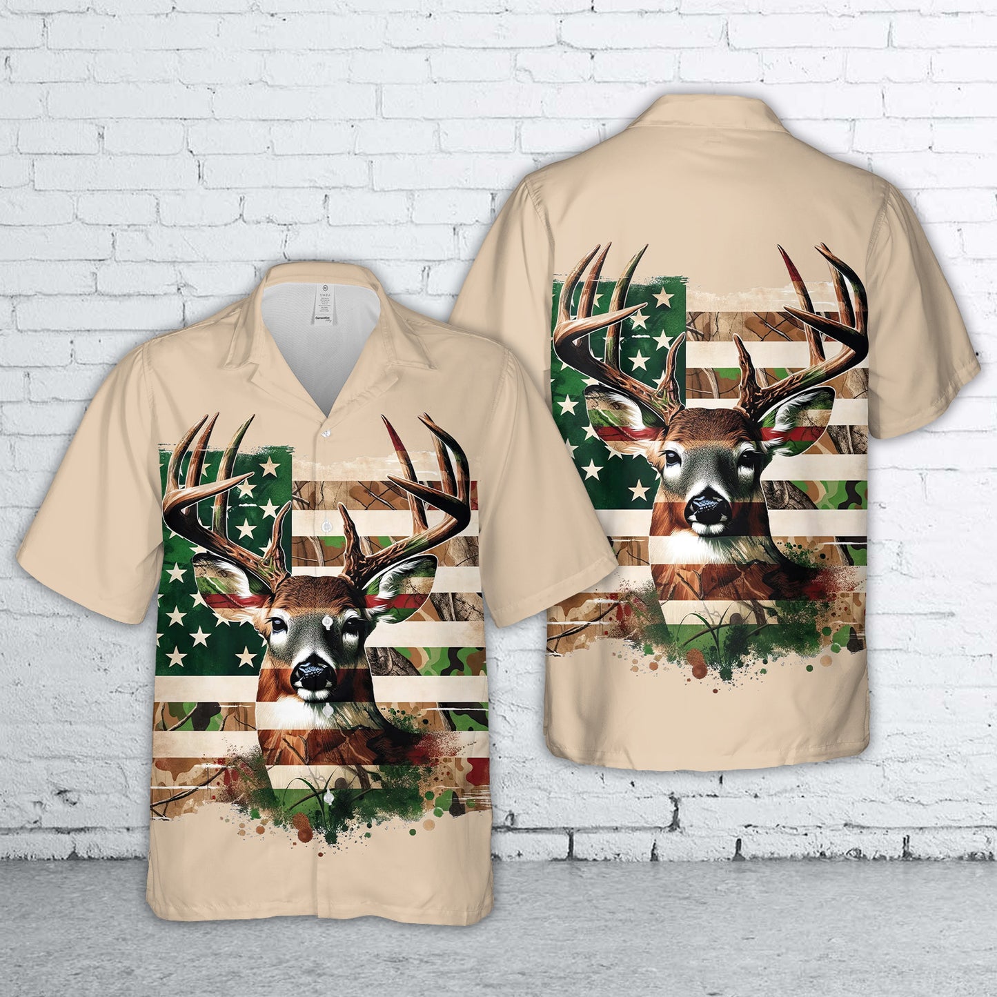 Camo American Deer Hawaiian Shirt