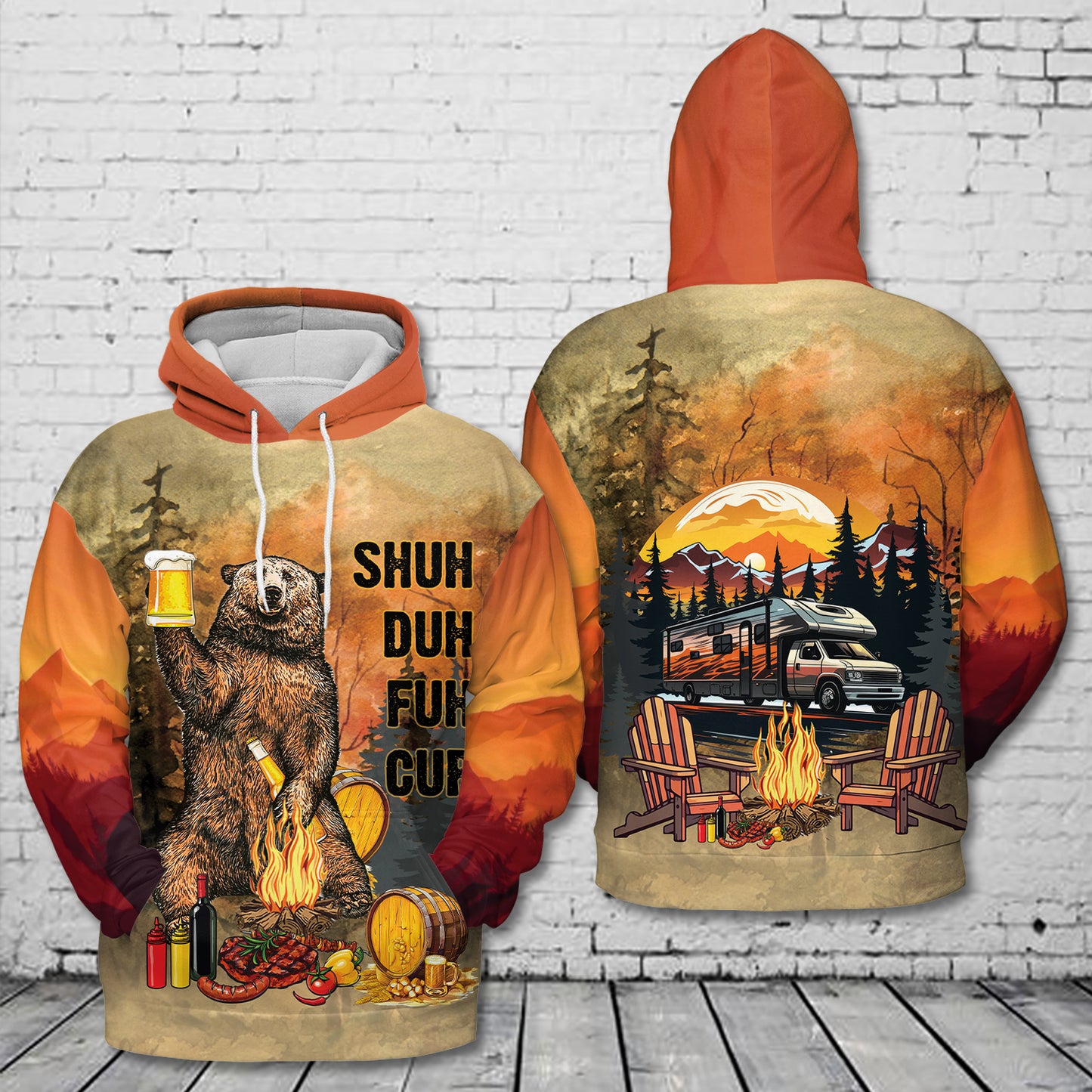 Camping I Hate People 3D Hoodie
