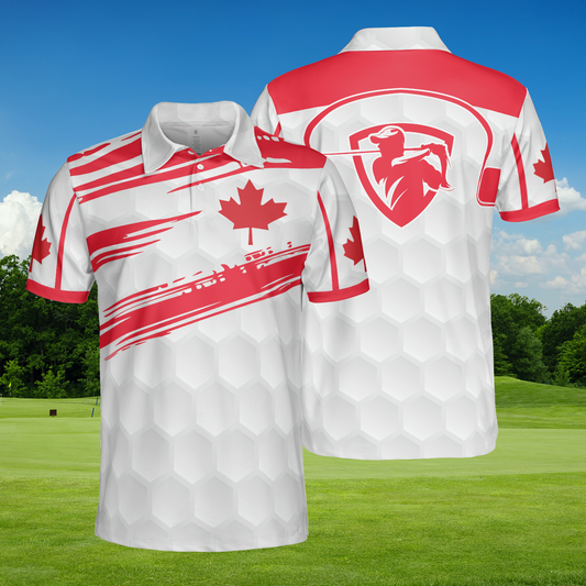 Canada Flag Golf Team Maple Tree Polo Shirt