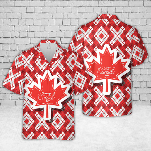 Canada Day With Maple Leaf Hawaiian Shirt