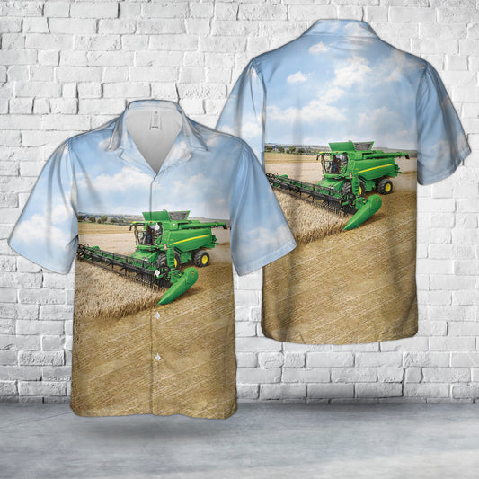 Wheat Combine Harvester Hawaiian Shirt