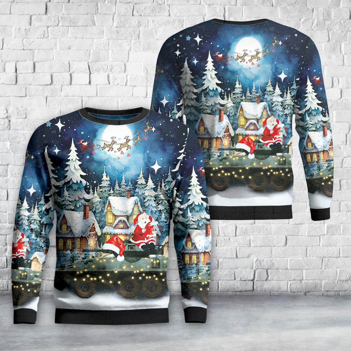 Canadian Army AVGP Cougar in green livery Christmas Sweater