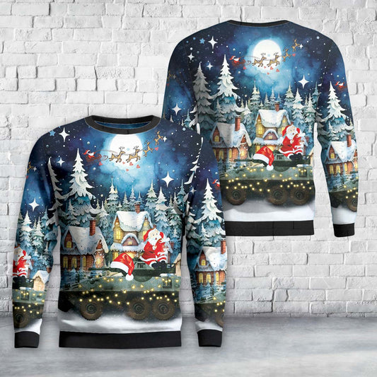 Canadian Army AVGP Cougar in green livery Christmas Sweater