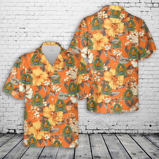 Canadian Army British Columbia Dragoons Hawaiian Shirt