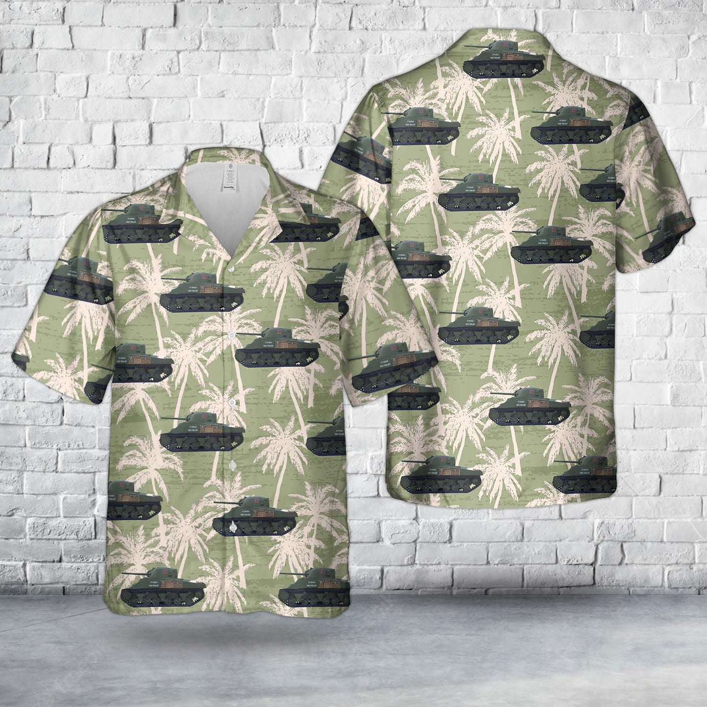 Canadian Army M4A2 Sherman tank Holy Roller Hawaiian Shirt
