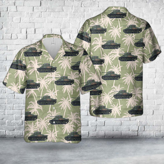 Canadian Army M4A2 Sherman tank Holy Roller Hawaiian Shirt