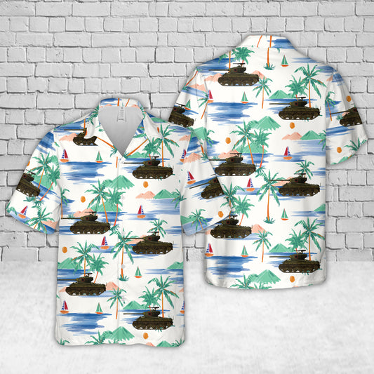 Canadian Army 2nd Armoured Regiment Sherman HVSS Hawaiian Shirt