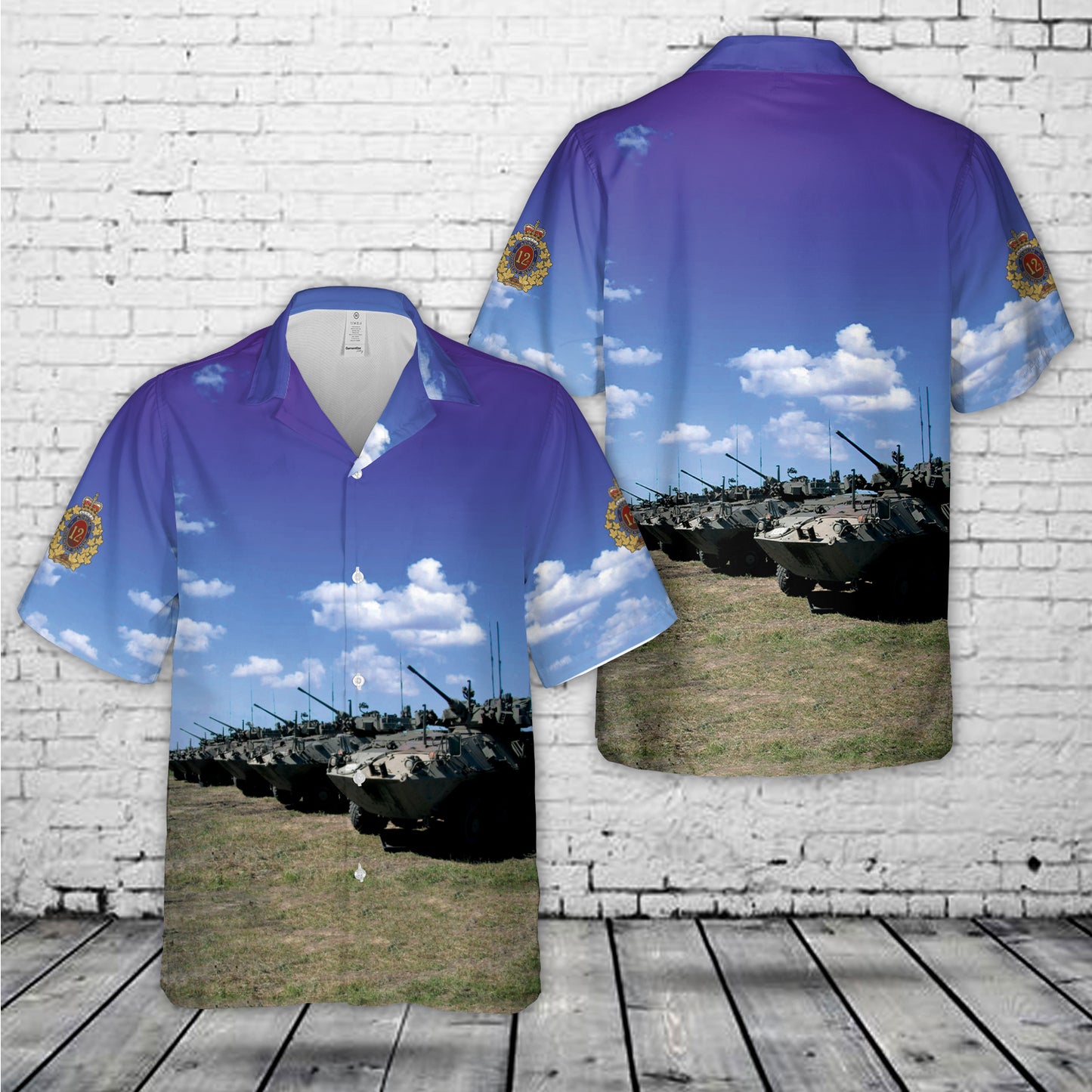 Canadian Army, 12e Régiment blindé du Canada (12th Canadian Armoured Regiment) Hawaiian Shirt