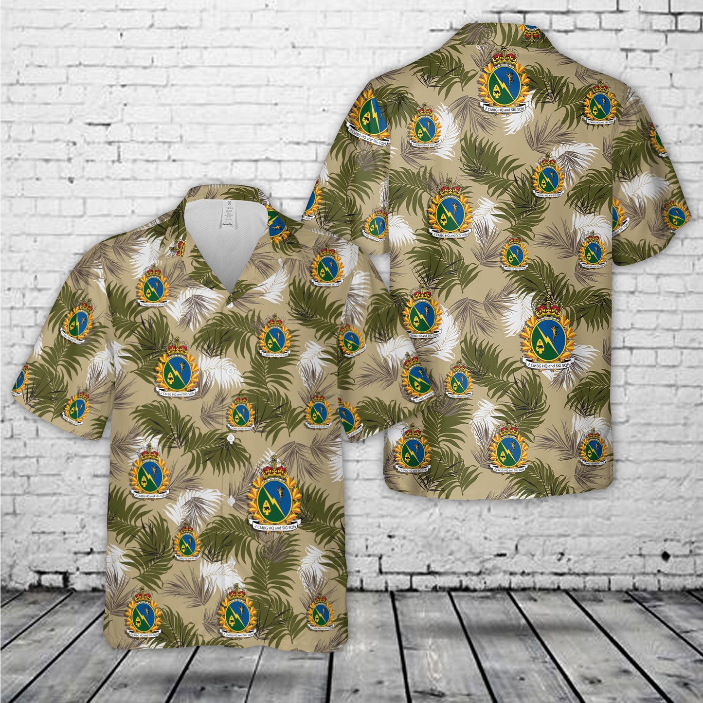 Canadian Army, 2 Canadian Mechanized Brigade Group Headquarters and Signal Squadron Hawaiian Shirt