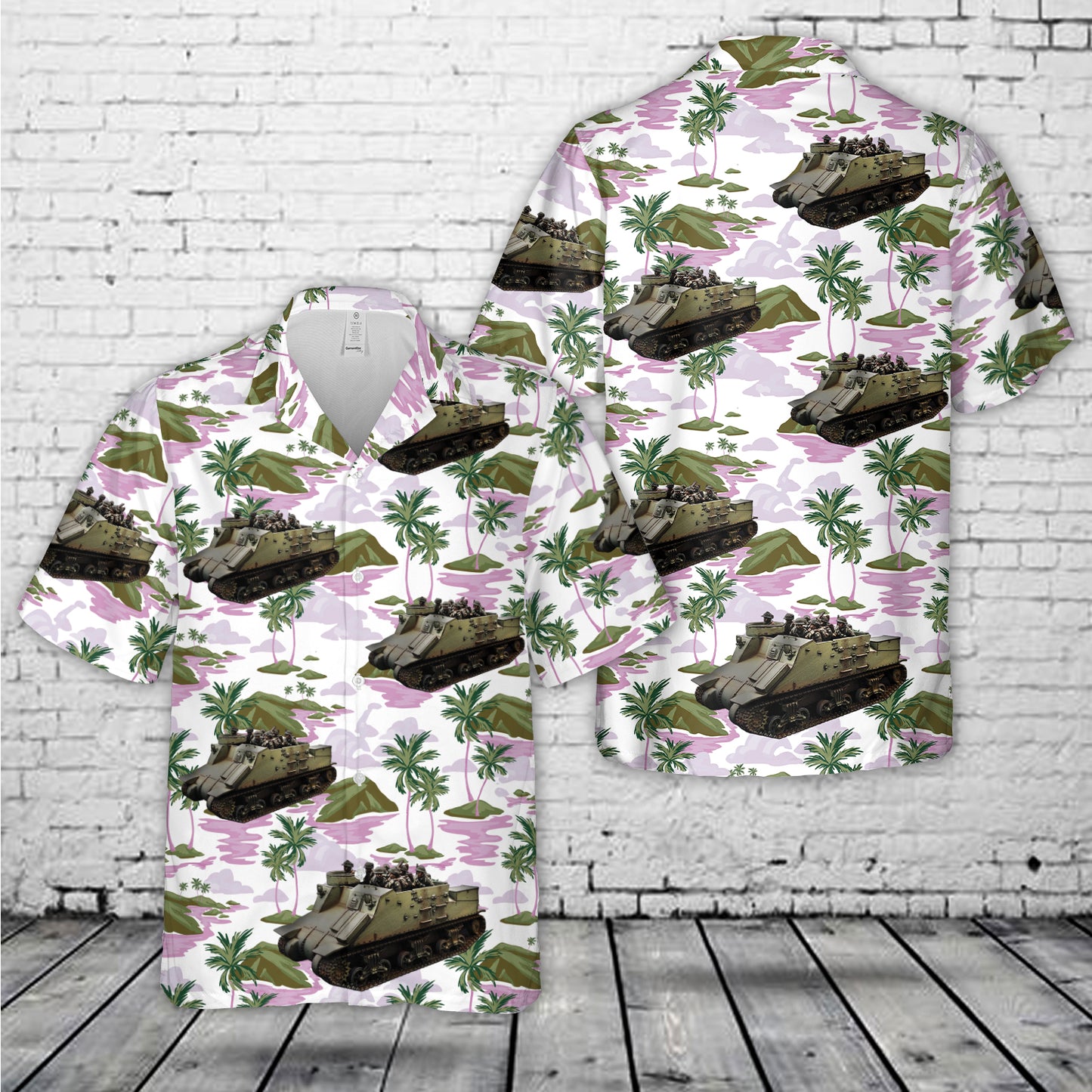 Canadian British WW2 M7 Priest Kangaroo Hawaiian Shirt