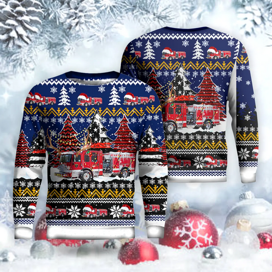 Canton, Ohio, Canton Fire Department Christmas AOP Sweater