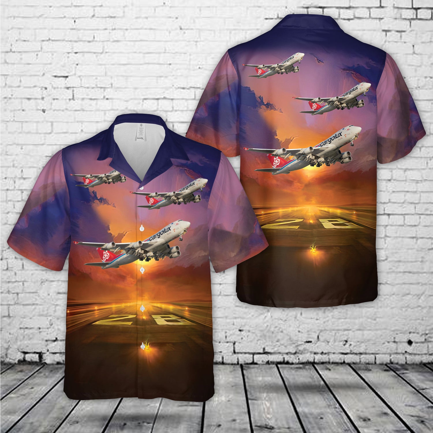 Cargolux Boeing 747 Airplane Hawaiian Shirt