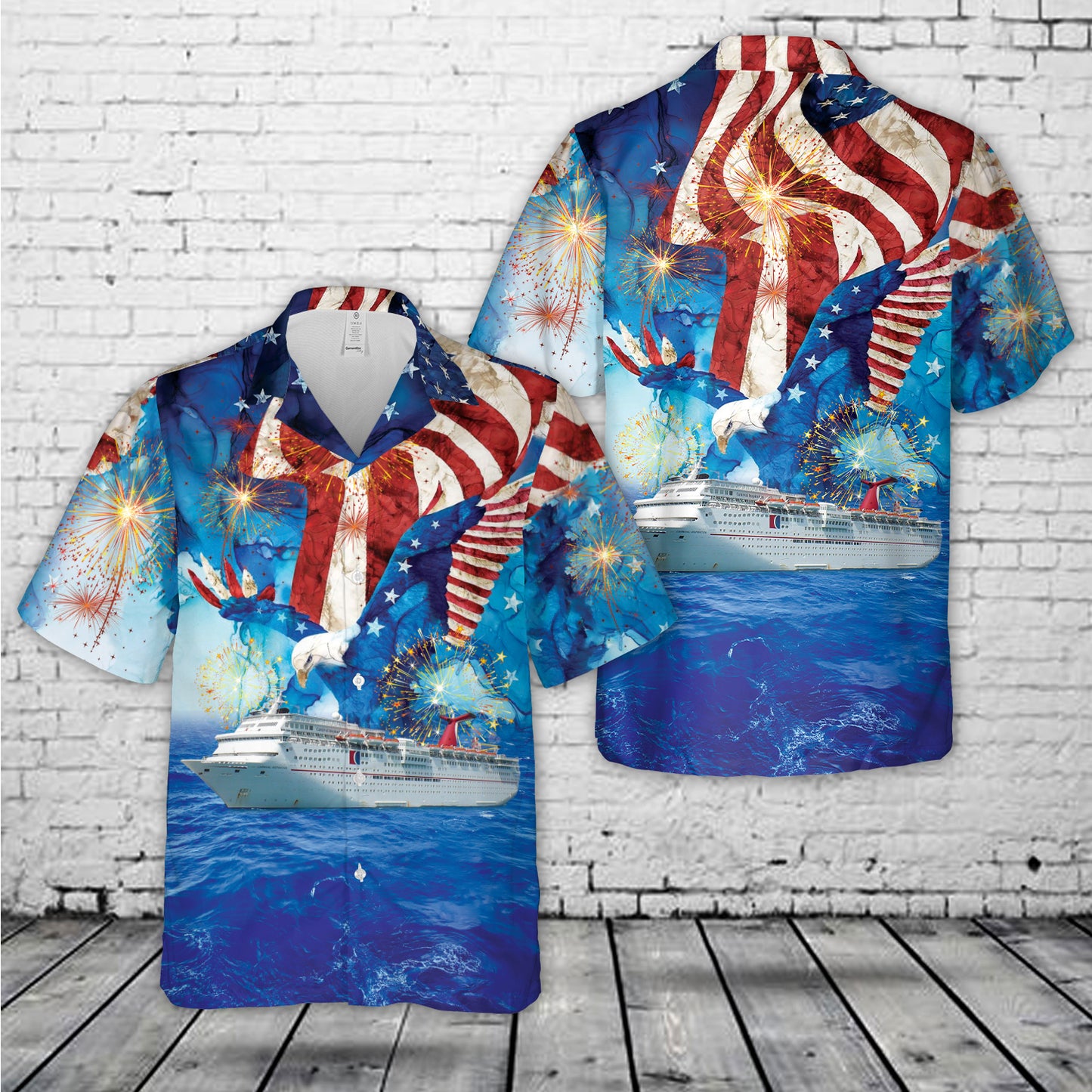 Carnival Cruise Line Carnival Inspiration, 4th Of July Hawaiian Shirt