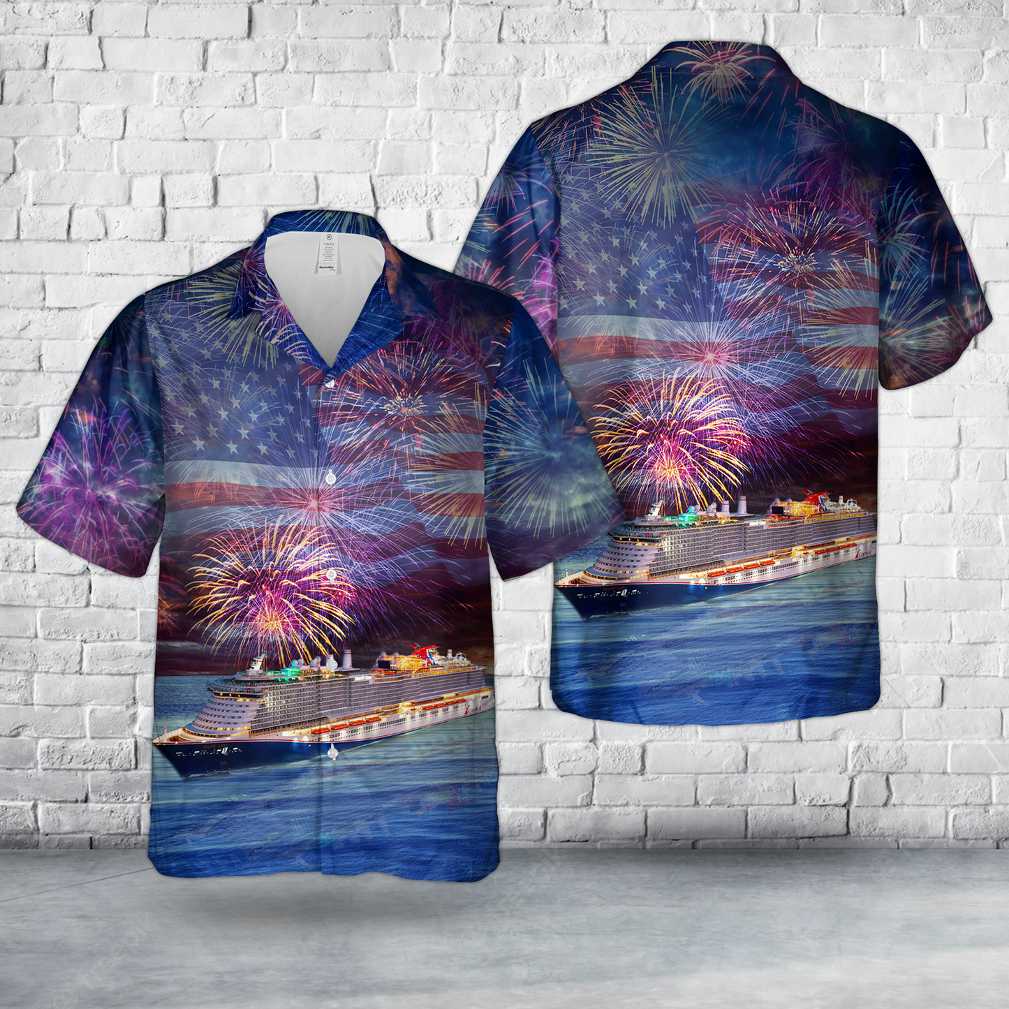 Carnival Cruise Line's Mardi Gras, 4th Of July Hawaiian Shirt