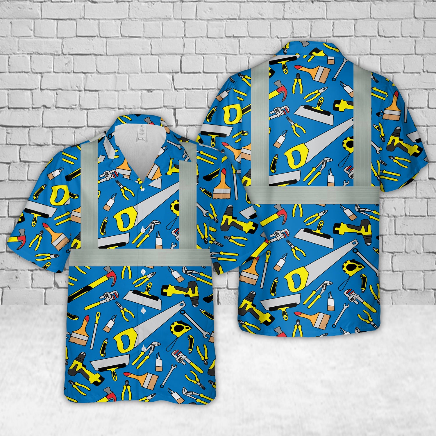 Carpenter Pattern Hawaiian Shirt