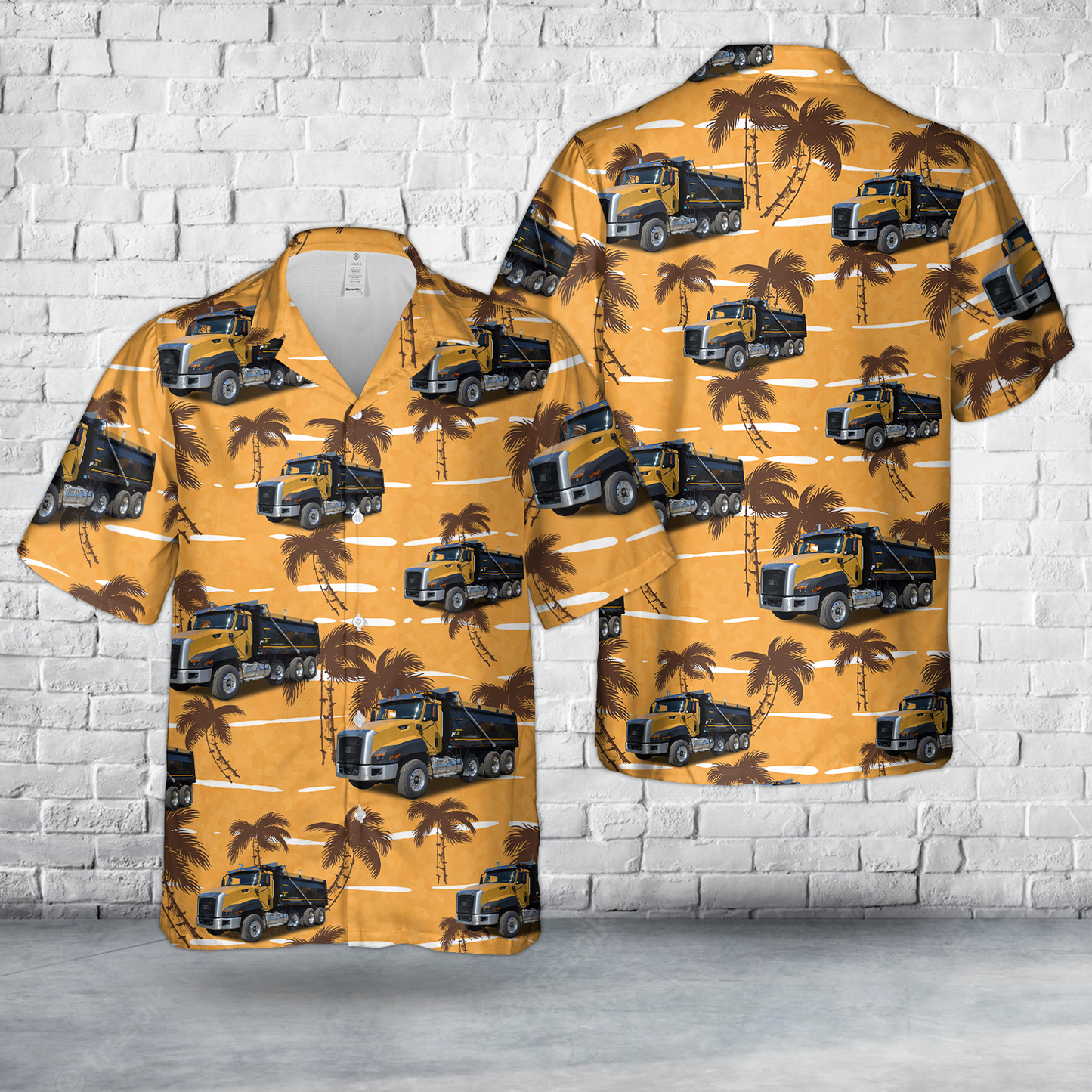 Cat CT660 Dump Truck Hawaiian Shirt