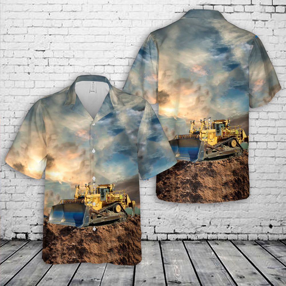 Cat D11 Bulldozer Hawaiian Shirt