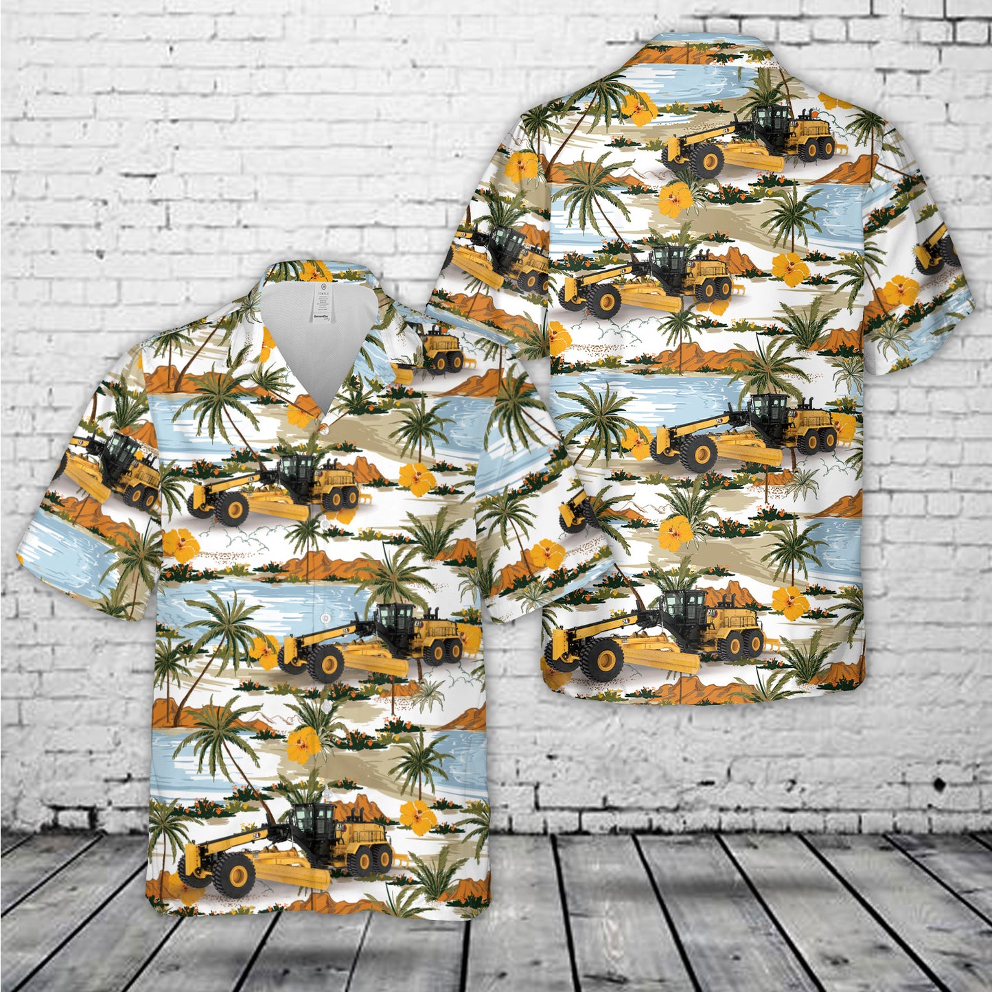 Caterpillar 24 Motor Graders Hawaiian Shirt
