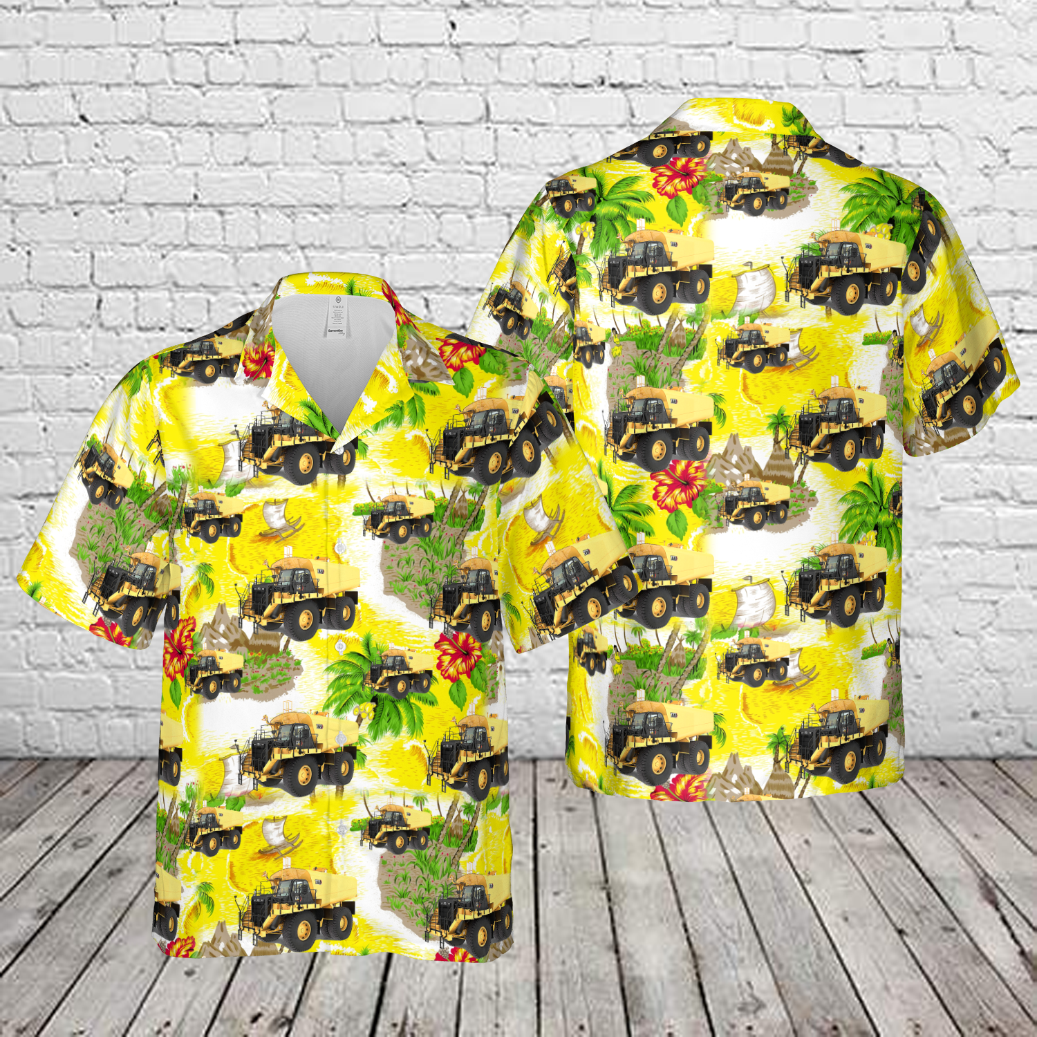 Caterpillar 777 Water Solutions Truck Hawaiian Shirt