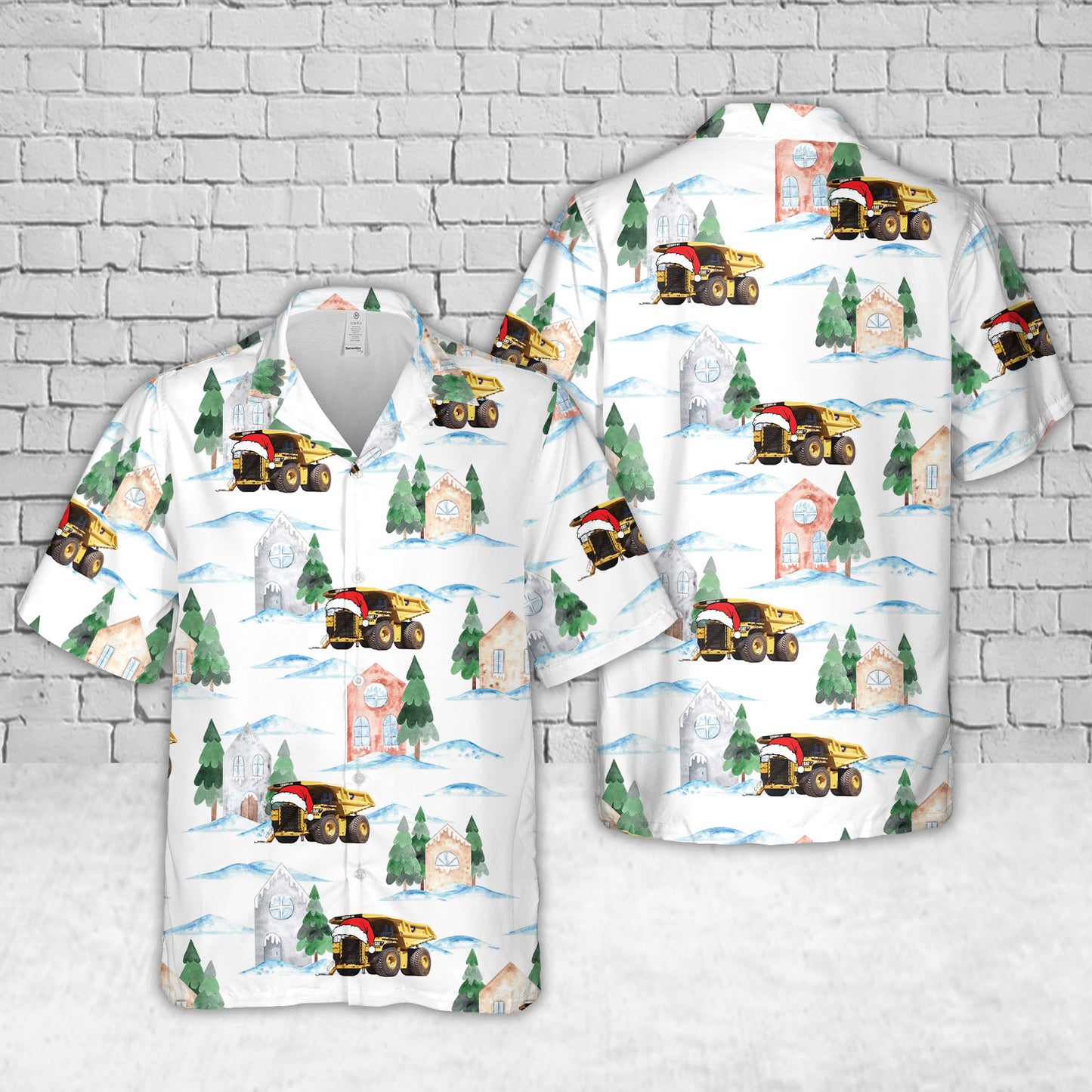 Caterpillar 797F Mining Dump Truck Christmas Hawaiian Shirt