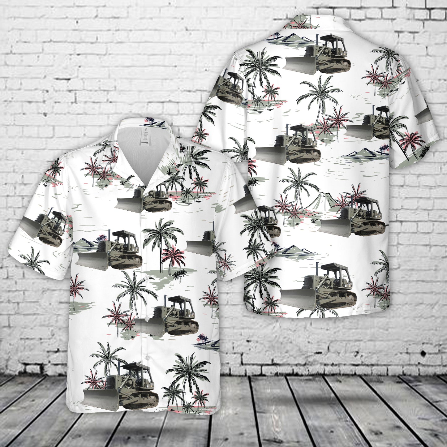 Caterpillar D7 Bulldozer World War II Hawaiian Shirt