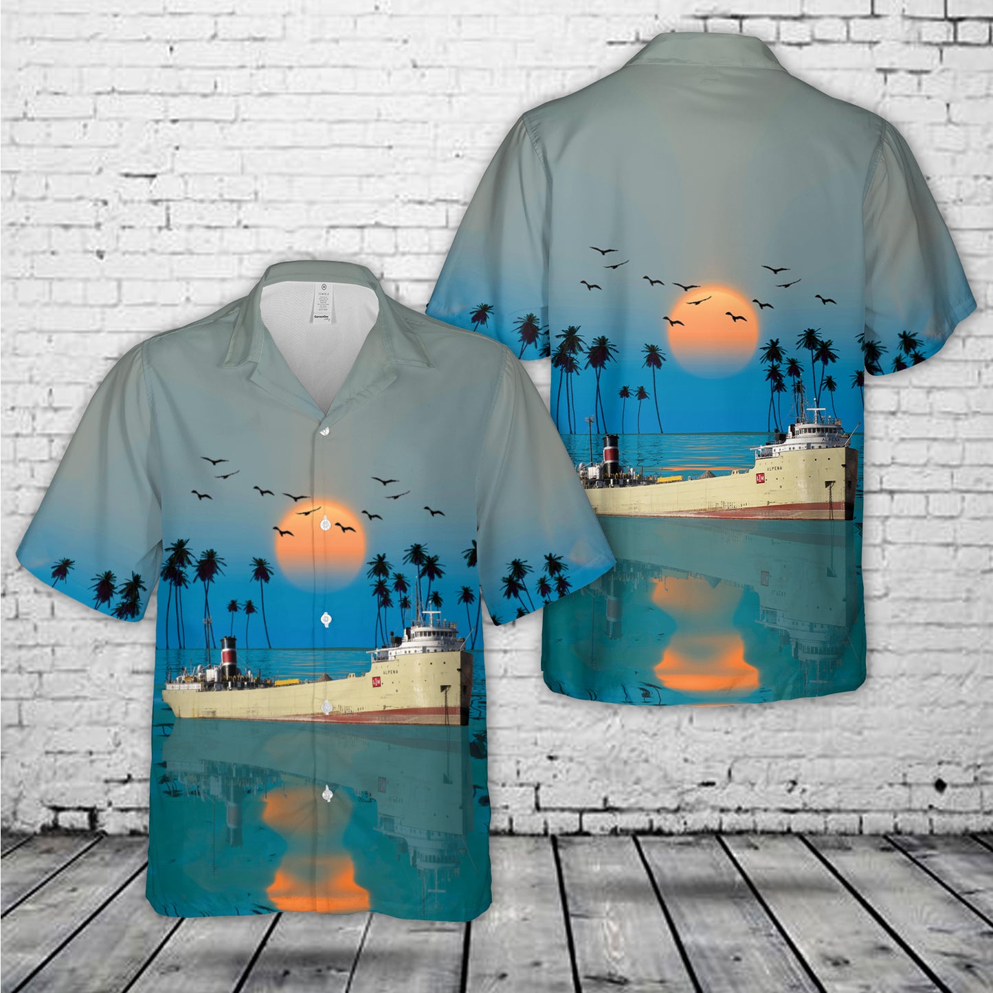 Cement Freighter Alpena Hawaiian Shirt