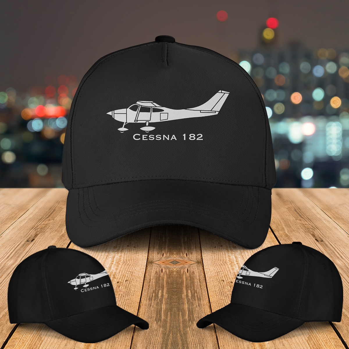 Cessna 182 Airplane Baseball Cap