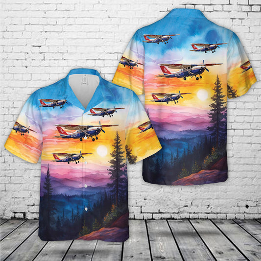 Cessna 206 Stationair Civil Air Patrol CAP Hawaiian Shirt