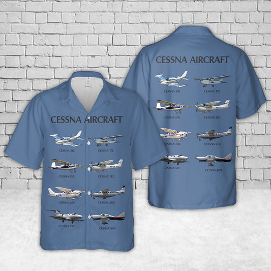 Cessna Aircraft Hawaiian Shirt