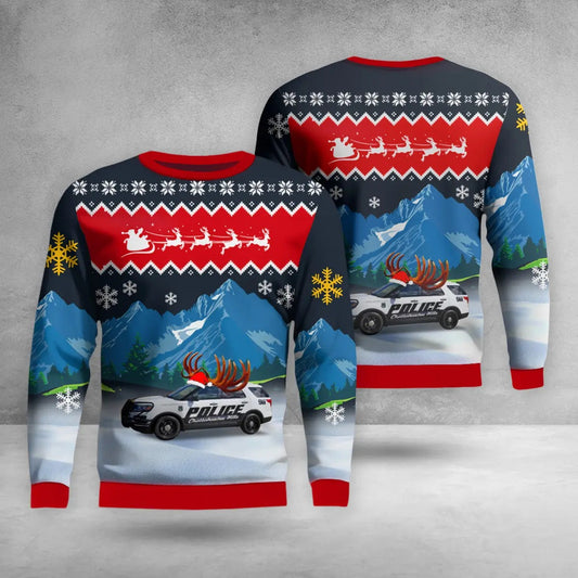 Chattahoochee Hills GA Police Department AOP Christmas Sweater