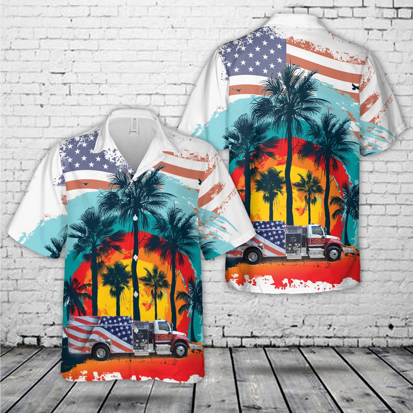 Cherokee County, North Carolina Ranger Fire Rescue Hawaiian Shirt