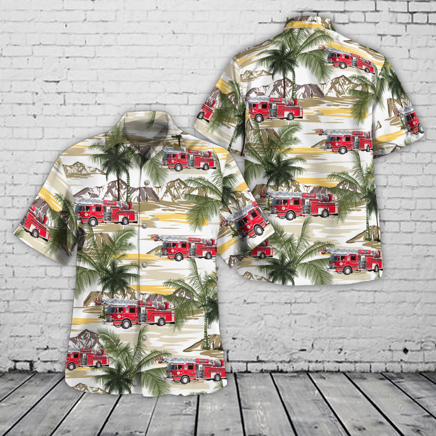 Chestnut Ridge, New York, South Spring Valley Fire District/ Hugh Gassner Fire Co Hawaiian Shirt