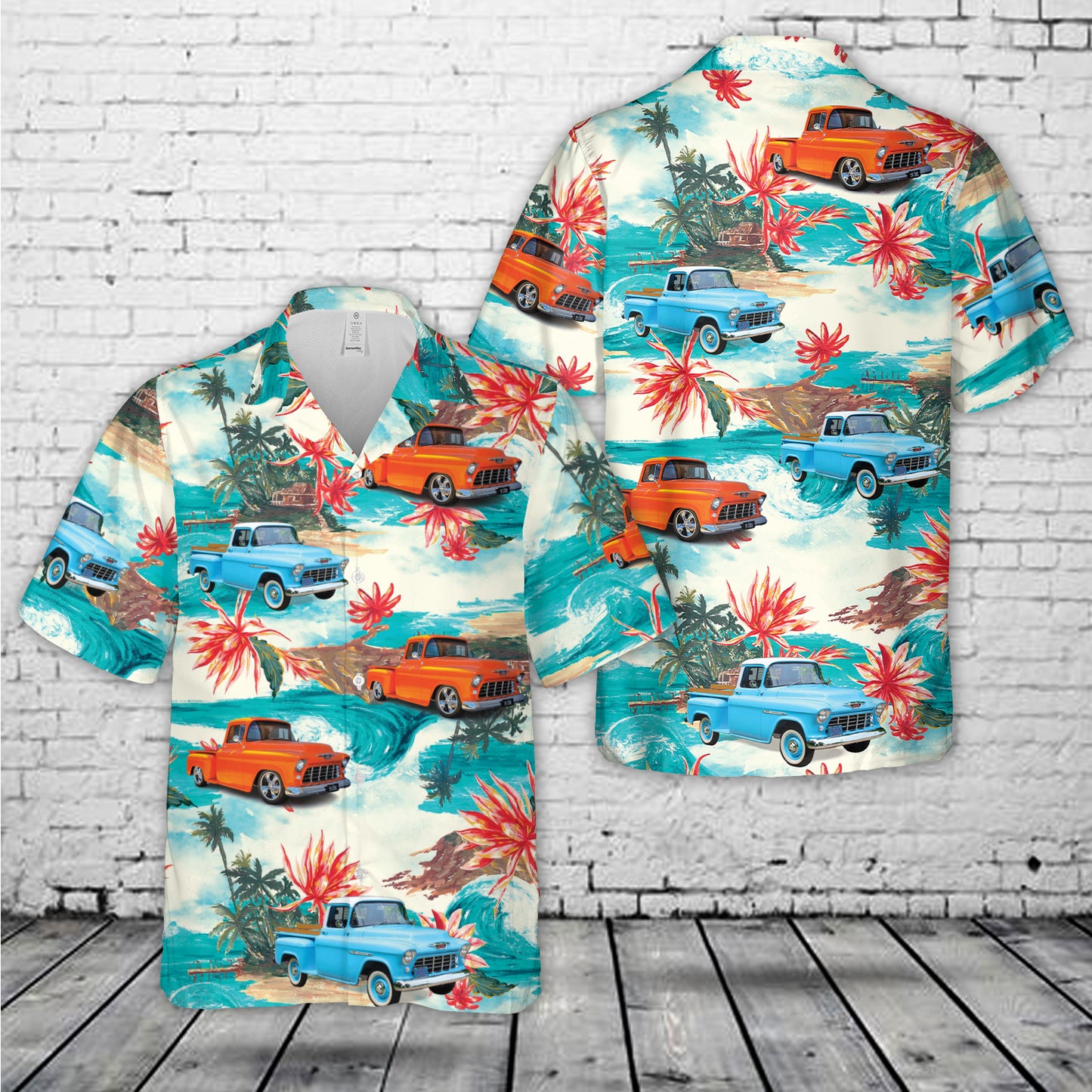 Chevy Stepside 3100 Pickup 1955 Hawaiian Shirt
