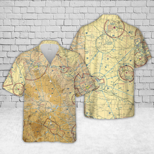 Cheyenne VFR Sectional Chart Hawaiian Shirt