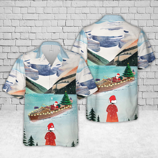 Chris-Craft Runabout Christmas Hawaiian Shirt