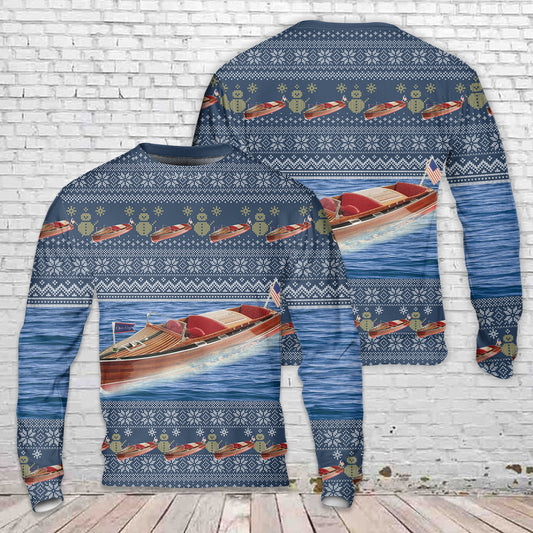 Chris-Craft Runabout Christmas Sweater