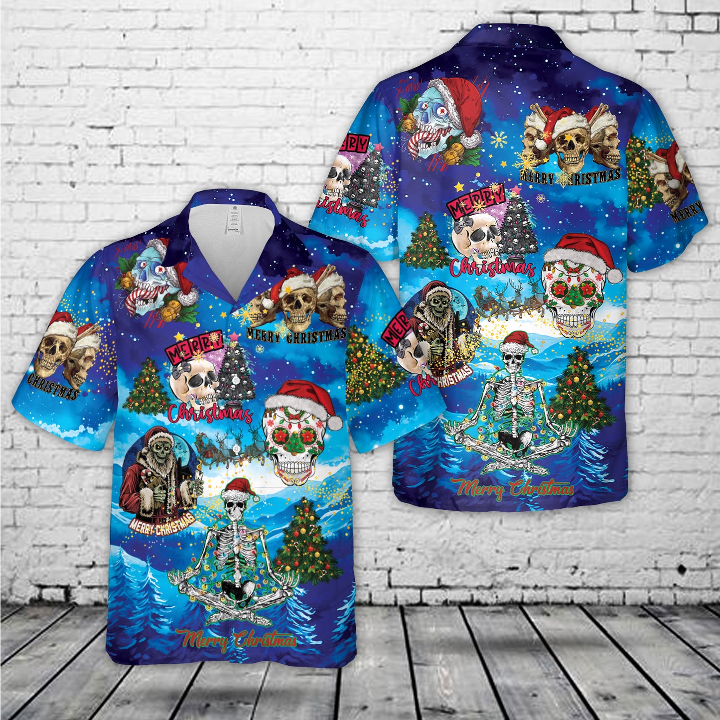 Christmas And Skull Merry Hawaiian Shirt