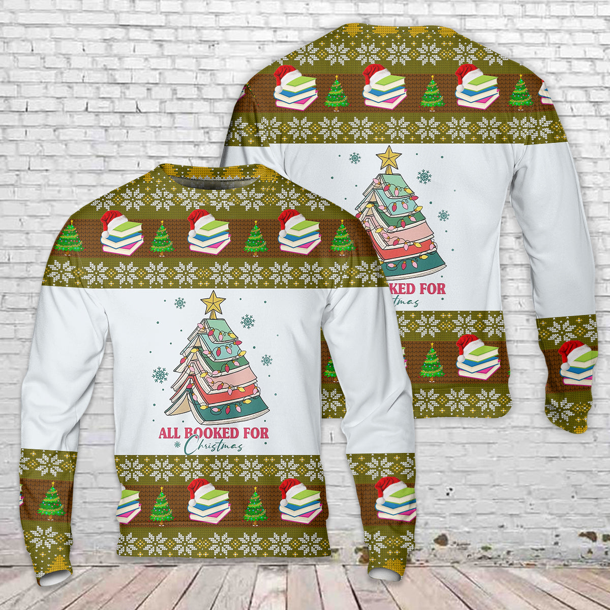 Christmas Book Tree Sweater